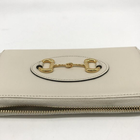 Authentic Gucci Horsebit Cream Zip Around Leather Gold Hardware - Picture 10 of 10